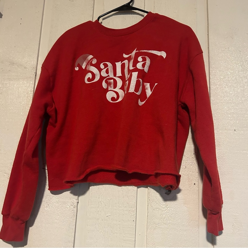 Grayson Threads Red and White Crewneck Sweater